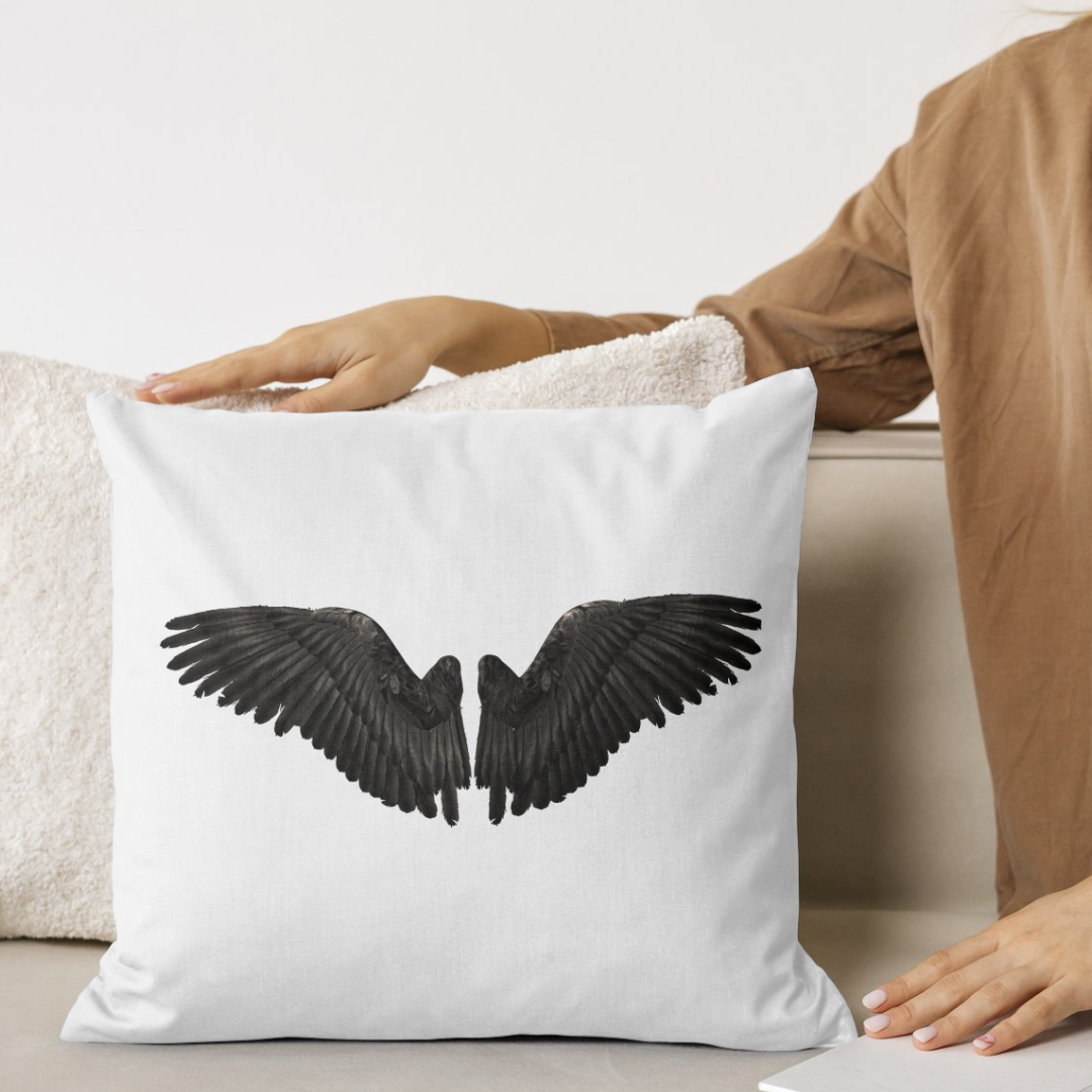 Black Angel Wings Digital Art | Spiritual Wall Décor, DIY Crafts and Meaningful Gifts for Modern Interiors Gift - ForArtHunters