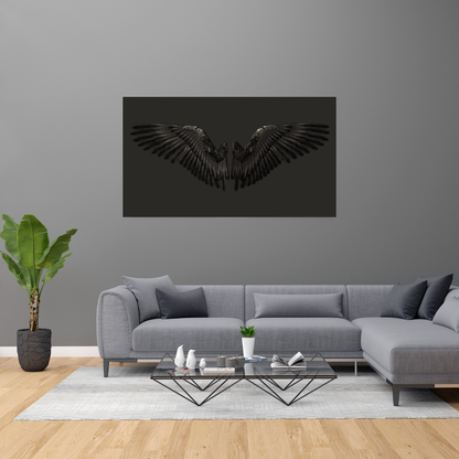 Black Angel Wings Digital Art | Spiritual Wall Décor, DIY Crafts and Meaningful Gifts for Modern Interiors Gift - ForArtHunters