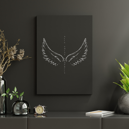 Alis Volat Propriis" Wall Art Printable | Inspirational Latin Quote "She Flies With Her Own Wings" – Empowerment & Resilience Design - ForArtHunters