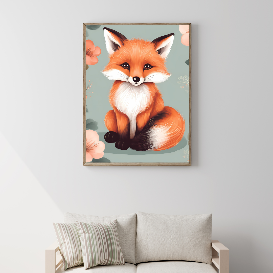 High-quality digital fox art prints, instantly downloadable for affordable DIY home decor.