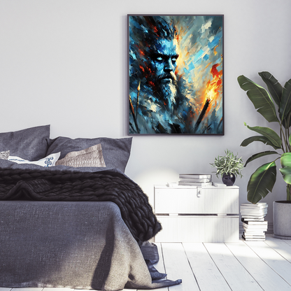 Norse legend meets abstract expressionism in this digital painting