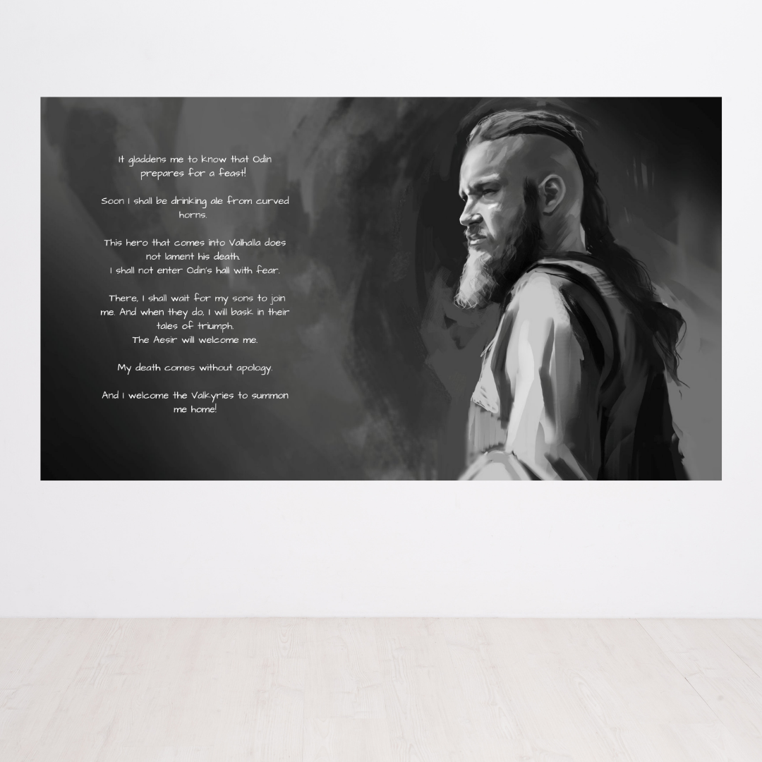 Vikings Movie Ragnar Lothbrok Printable Art, Viking-Inspired Digital Art, Ragnar Lothbrok Speech Design, Printable for T-Shirts & Mugs - ForArtHunters