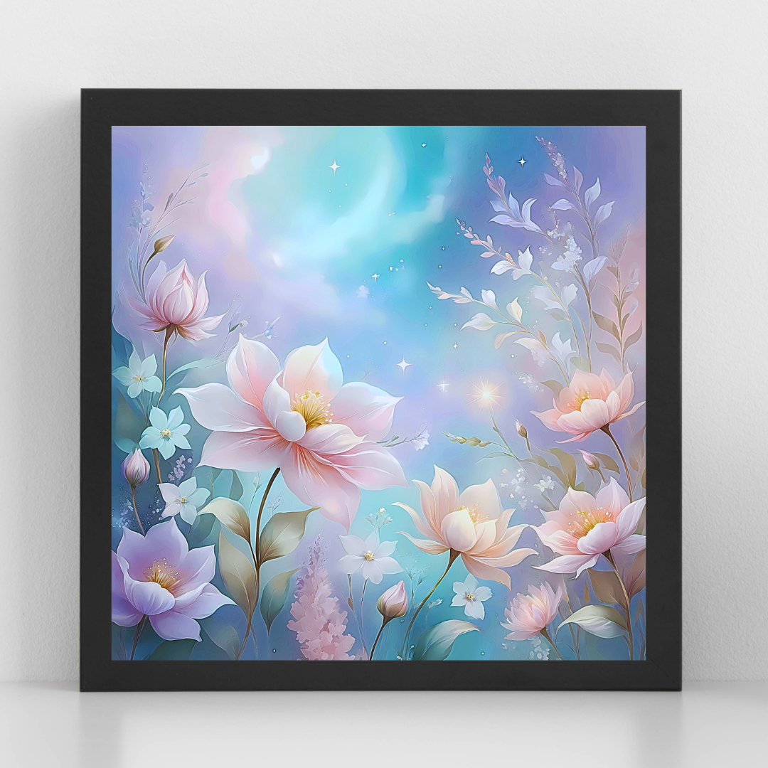 Rococo Revival Floral Dreamscape – Celestial Fantasy Art Print, Digital Download for Vintage & Modern Home Décor - ForArtHunters