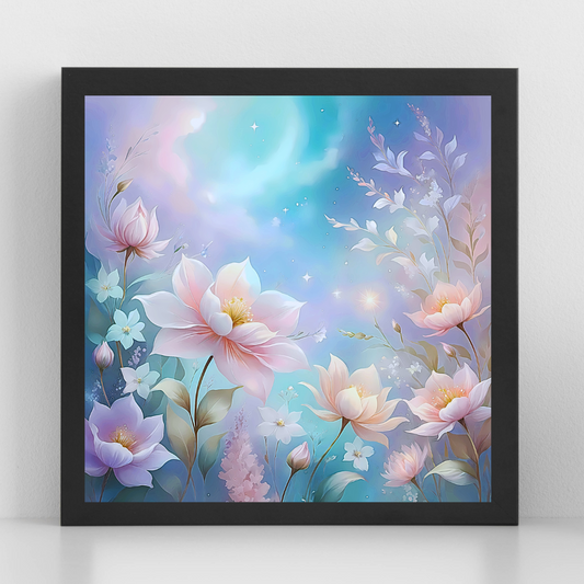 Rococo Revival Floral Dreamscape – Celestial Fantasy Art Print, Digital Download for Vintage & Modern Home Décor - ForArtHunters