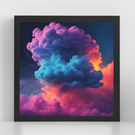 Abstract Storm Illustration – Weather-Inspired Digital Download Art Print, Dynamic & Vibrant Weather Décor - ForArtHunters