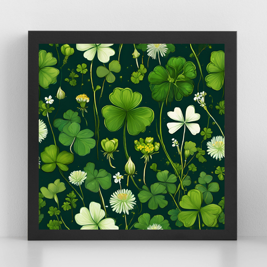 Four-Leaf Clover Pattern – Digital Download for St. Patrick’s Day Décor, Gifts & DIY Projects - ForArtHunters