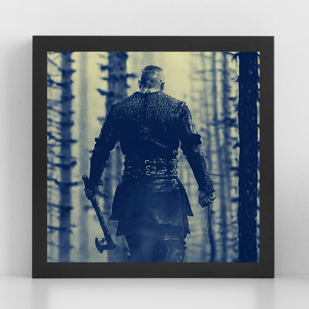 Ragnar Lothbrok Motivational Wall Art | "Don't Waste Time Looking Back, You Are Not Going That Way" – Inspirational Quote for Viking Enthusiasts & Life Motivation - ForArtHunters