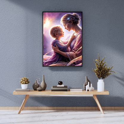 mother and baby art with a peaceful dreamlike touch