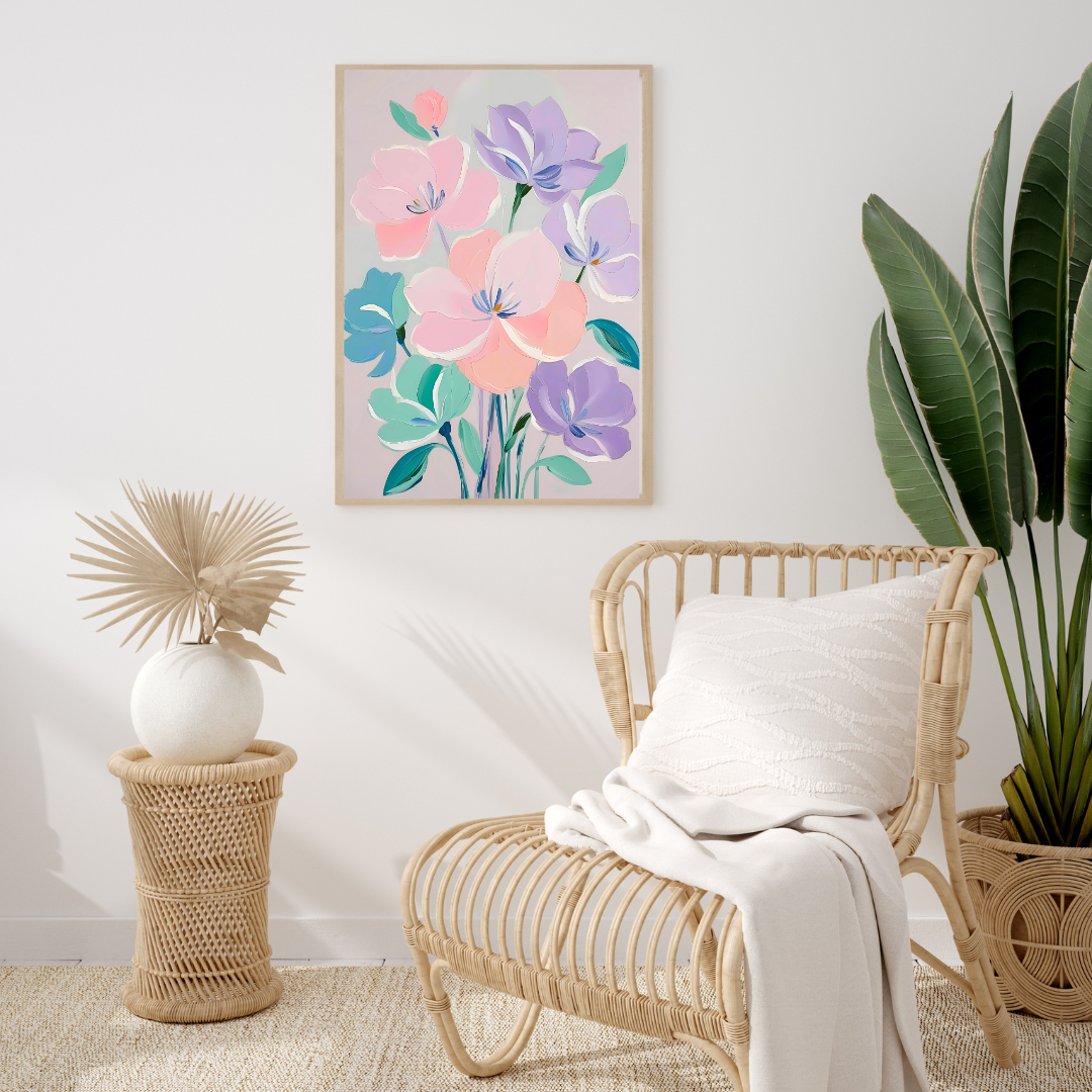  Nature-inspired floral printable wall art for a serene atmosphere.