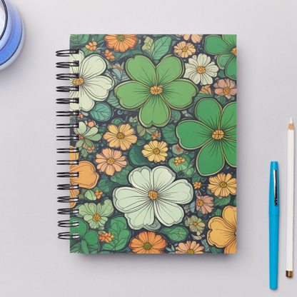 Botanical-inspired notebook with a vintage floral pattern, ideal for sketching, writing, and planning