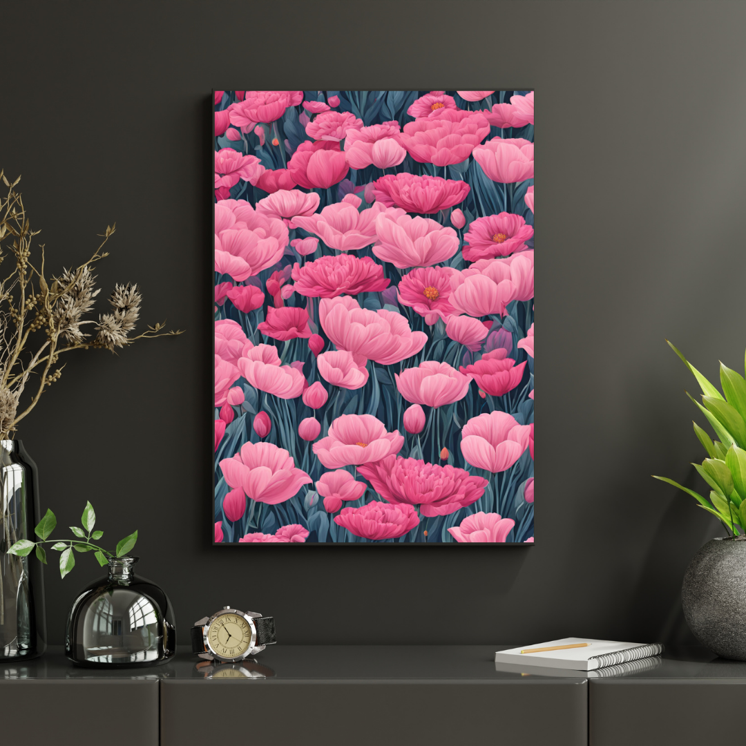 Blooming Pink Poppies Floral Pattern – Digital Download for Home Décor, Fashion & Creative Projects - ForArtHunters