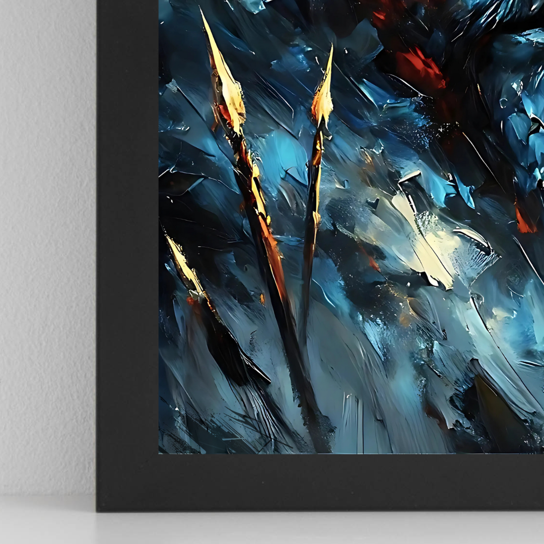 Fury and Ice – Abstract Viking Warrior Art Print | Digital Download